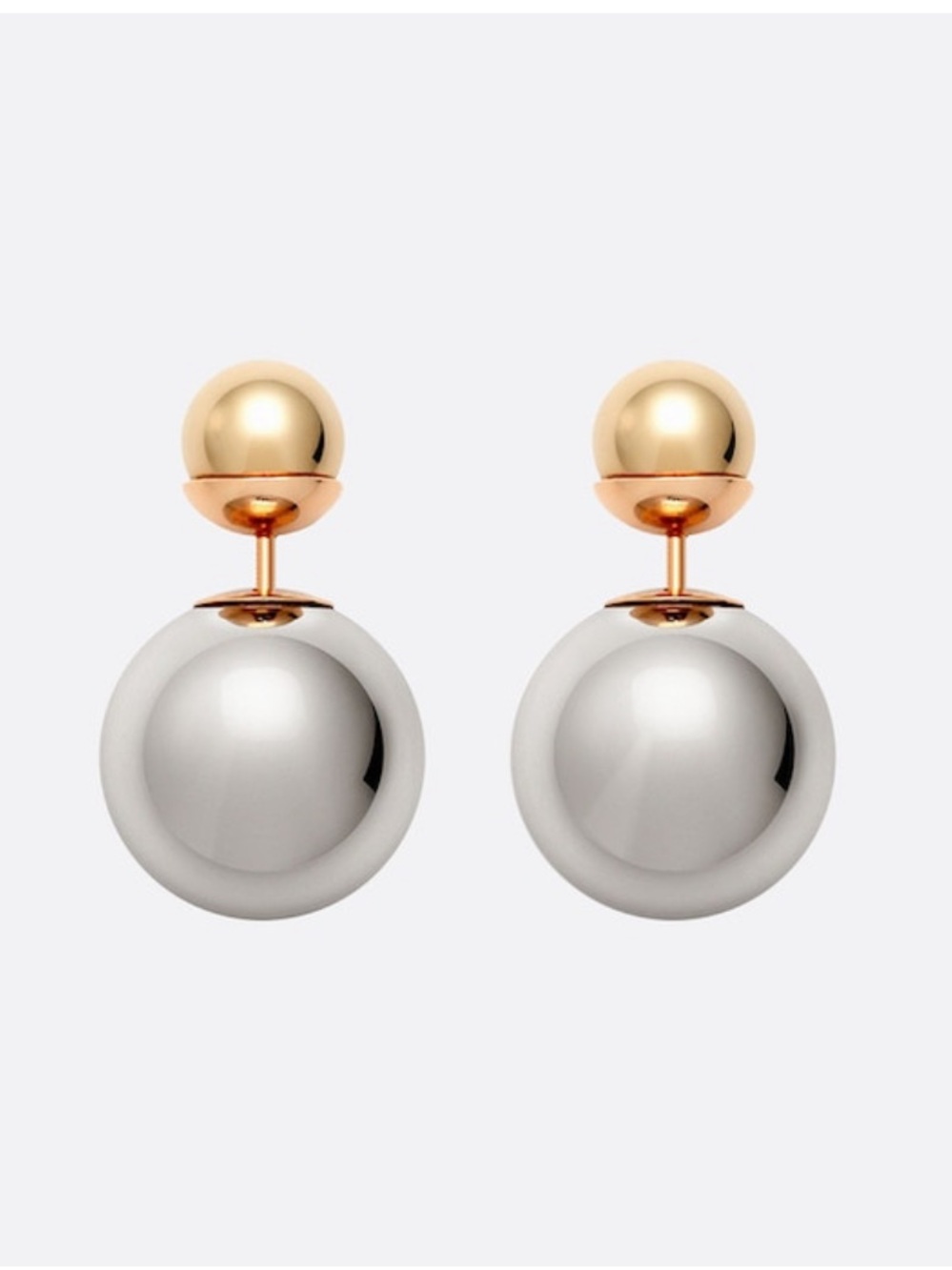 Dior Tribales Earrings Two Tone Gold and Silver